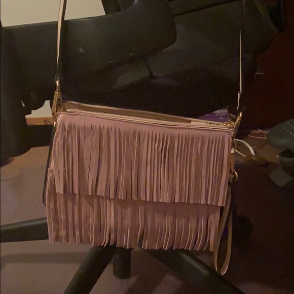 Fringe mauve/pink purse - Picture 2 of 8